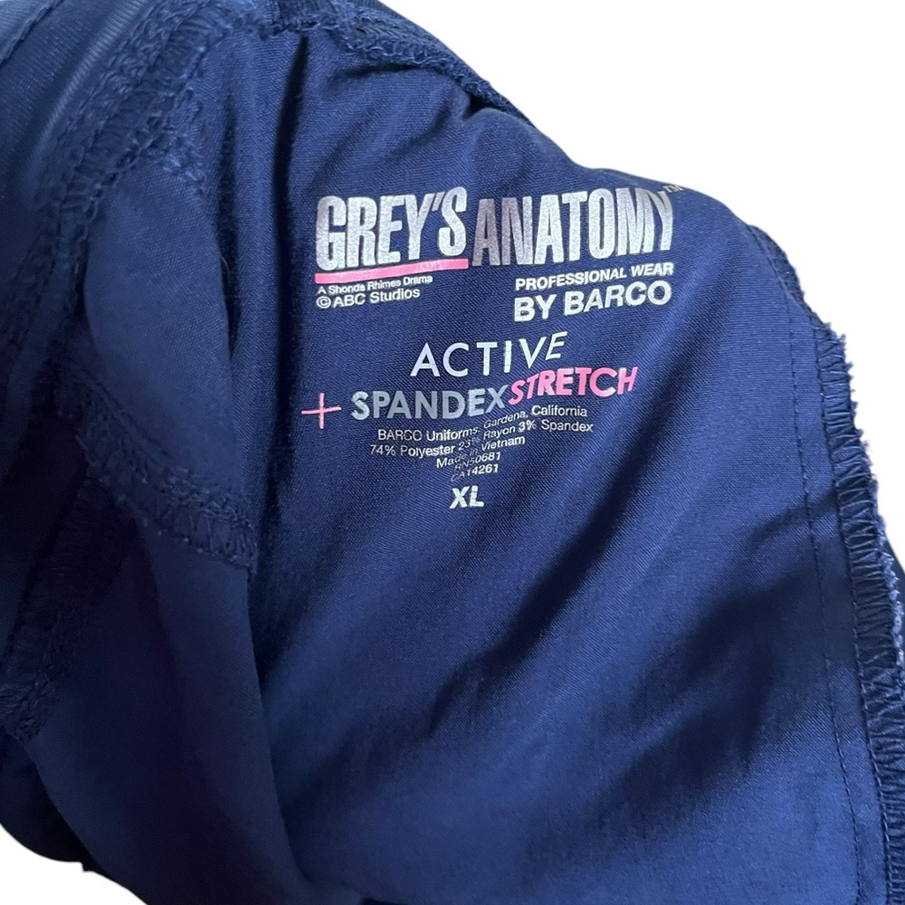Greys Anatomy Blue Stretch Active Scrubs Pants Extra Large XL - Picture 5 of 8
